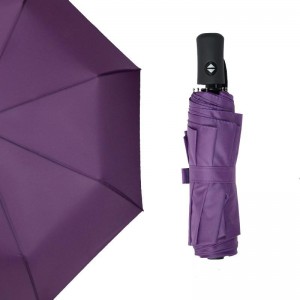 23inches 8 K 190T Pongee Costillas de fibra de vidrio de impresión personalizada al aire libre AOAC 3 paraguas plegable