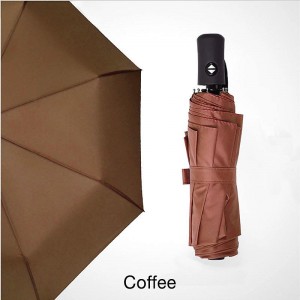 A prueba de viento Doble capa Impresión personalizada 3 Plegable Automático Abrir capas dobles Lluvia y sombrilla