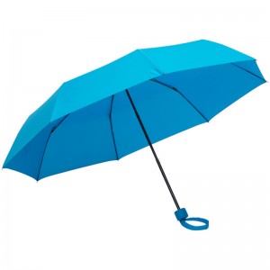 Proveedor chino a todo color personalizado pongee tela marco de metal manual abierto 3 paraguas fordable